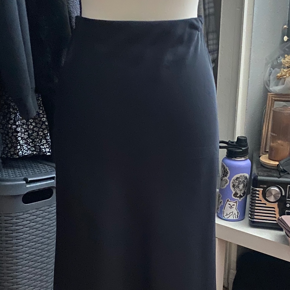 Black Satin Skirt Size Small